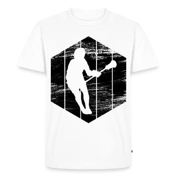 Croquis de joueur de crosse - T-shirt Premium bio Homme - blanc - Devant - Nico (187cm)