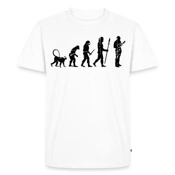 Développer un joueur de ukulélé - T-shirt Premium bio Homme - blanc - Devant - Nico (187cm)