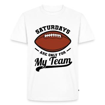 Football Player Quote - Men's Premium Organic T-Shirt - white - Front - Nico (187cm)