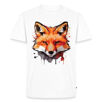 Cute Fox - Men's Premium Organic T-Shirt - white - Front - Nico (187cm)