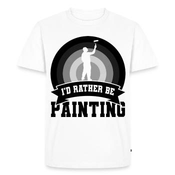 Citation de peintre drôle - T-shirt Premium bio Homme - blanc - Devant - Nico (187cm)