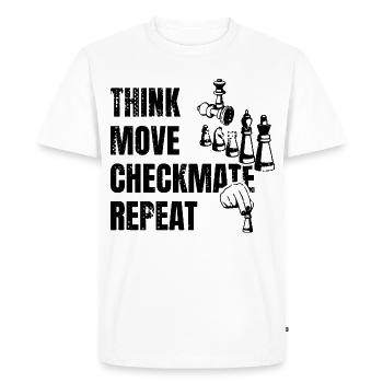 Funny Chess Player Quote - Men's Premium Organic T-Shirt - white - Front - Nico (187cm)