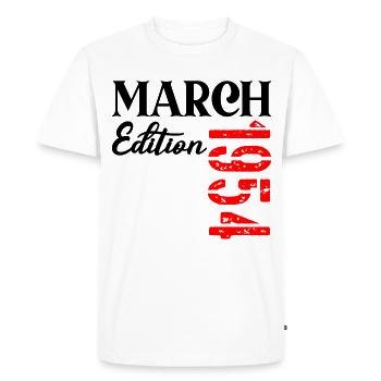 Birthday March 1954 - 73rd anniversary - Men's Premium Organic T-Shirt - white - Front - Nico (187cm)