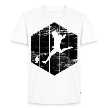 Football - Men's Premium Organic T-Shirt - white - Front - Nico (187cm)