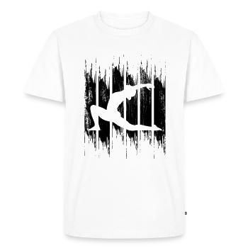 Yogini Sketch - Men's Premium Organic T-Shirt - white - Front - Nico (187cm)