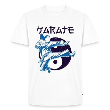 karaté - T-shirt Premium bio Homme - blanc - Devant - Nico (187cm)