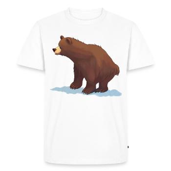 Ours brun (peinture) - T-shirt Premium bio Homme - blanc - Devant - Nico (187cm)