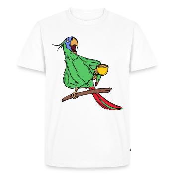 Animal, Perroquet, Amoureux Des Animaux, Animal De Compagnie, Oiseau - T-shirt Premium bio Homme - blanc - Devant - Nico (187cm)