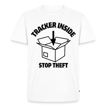 Security, Parcel Lock, Inside Tracker - Men's Premium Organic T-Shirt - white - Front - Nico (187cm)