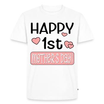 JOYEUX MESSAGE POUR LA FÊTE DES MÈRES - T-shirt Premium bio Homme - blanc - Devant - Nico (187cm)