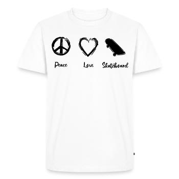 Motivation pour le skateboard - T-shirt Premium bio Homme - blanc - Devant - Nico (187cm)
