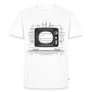 Dessin TV rétro - T-shirt Premium bio Homme - blanc - Devant - Nico (187cm)