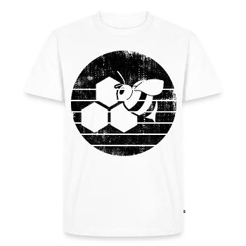 Abeille - T-shirt Premium bio Homme - blanc - Devant - Nico (187cm)