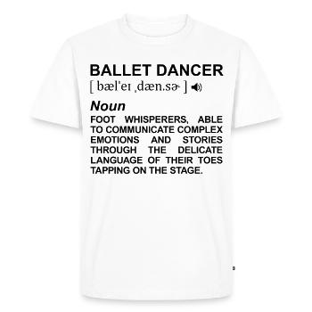 Signification de la danseuse de ballet - T-shirt Premium bio Homme - blanc - Devant - Nico (187cm)