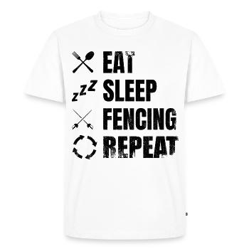 Motivation Fencing - Men's Premium Organic T-Shirt - white - Front - Nico (187cm)