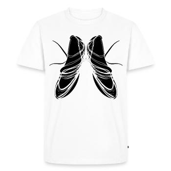 Ballet Shoes Sketch - Men's Premium Organic T-Shirt - white - Front - Nico (187cm)
