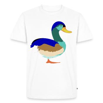 Pretty Colorful Mallard - Men's Premium Organic T-Shirt - white - Front - Nico (187cm)