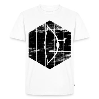 Archery - Men's Premium Organic T-Shirt - white - Front - Nico (187cm)