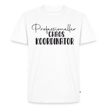 Coordinateur professionnel du chaos - T-shirt Premium bio Homme - blanc - Devant - Nico (187cm)