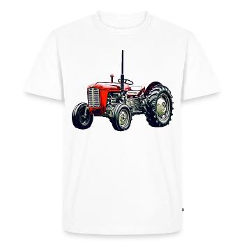 Old M F 35 Tractor - Men's Premium Organic T-Shirt - white - Front - Nico (187cm)