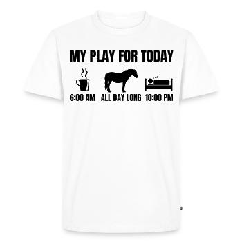 My plan for today - Men's Premium Organic T-Shirt - white - Front - Nico (187cm)