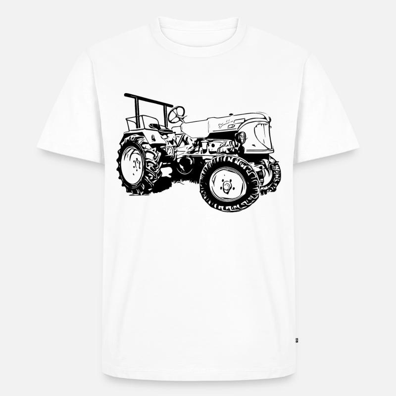 Traktor Güldner ADN-8 Haifischmaul - Männer Premium Bio T-Shirt - Weiß