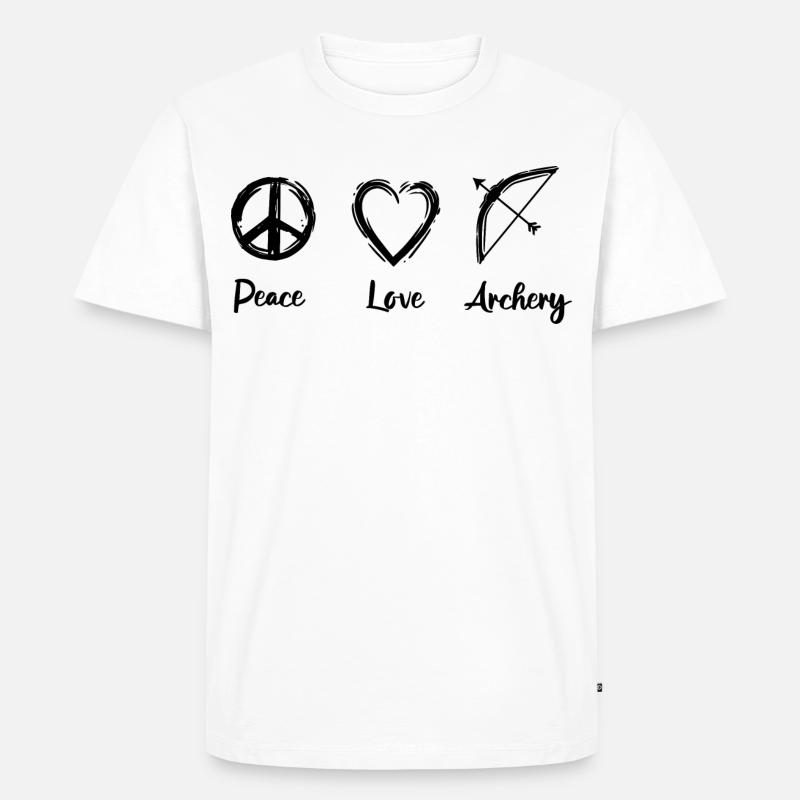 Bogenschützen Routine - Männer Premium Bio T-Shirt - Weiß