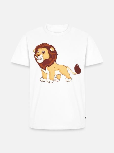 A magnificent lion - Men's Premium Organic T-Shirt - white
