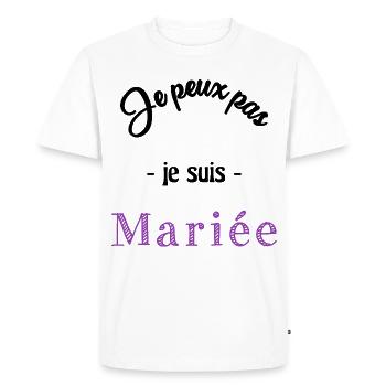 MARIEE. FUTURE MARIEE - T-shirt Premium bio Homme - blanc - Devant - Nico (187cm)