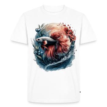 Betta Splendens, Aquarium de poissons Betta, Bettafan - T-shirt Premium bio Homme - blanc - Devant - Nico (187cm)