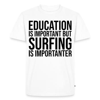 Surfing Surfing Surfing - Men's Premium Organic T-Shirt - white - Front - Nico (187cm)