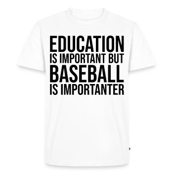 Baseball Baseball Baseball - T-shirt Premium bio Homme - blanc - Devant - Nico (187cm)