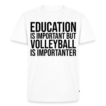Volley-ball-ball Volley-volley-ball - T-shirt Premium bio Homme - blanc - Devant - Nico (187cm)