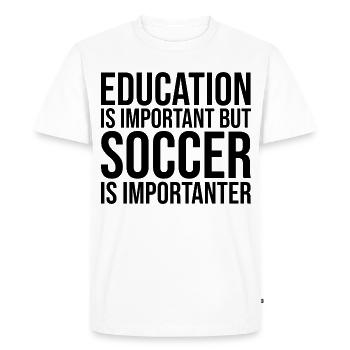 Soccer Soccer Soccer - Men's Premium Organic T-Shirt - white - Front - Nico (187cm)