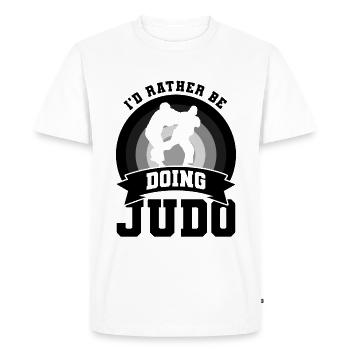 Je préfère faire du judo - T-shirt Premium bio Homme - blanc - Devant - Nico (187cm)