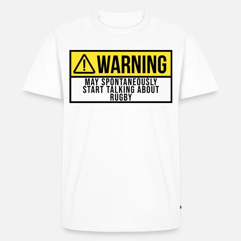 Rugby - Männer Premium Bio T-Shirt - Weiß