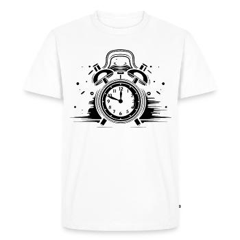 Croquis d’horloge - T-shirt Premium bio Homme - blanc - Devant - Nico (187cm)