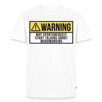 Menuisier Menuisier Menuisier - T-shirt Premium bio Homme - blanc - Devant - Nico (187cm)