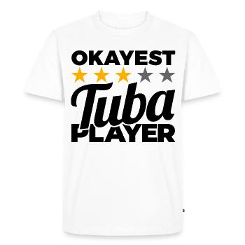 Okayest Tuba Player - Men's Premium Organic T-Shirt - white - Front - Nico (187cm)