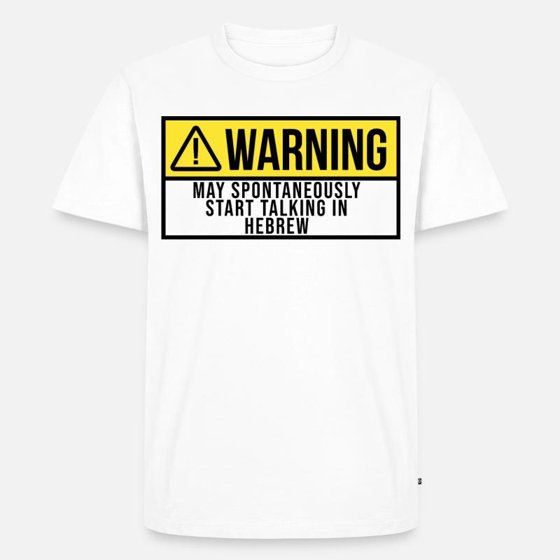 Hebräisch - Männer Premium Bio T-Shirt - Weiß