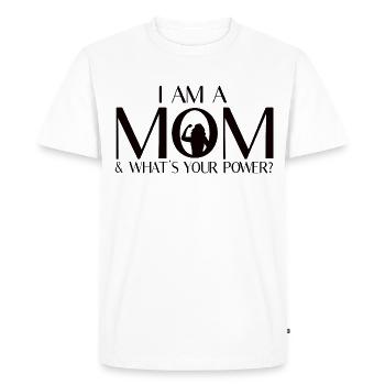 Je suis une mère – Quel est ton super-pouvoir ? - T-shirt Premium bio Homme - blanc - Devant - Nico (187cm)