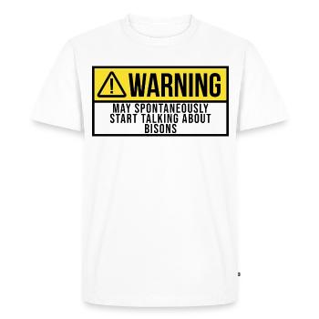 Bison Bison Bison - Men's Premium Organic T-Shirt - white - Front - Nico (187cm)