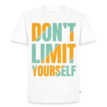 Ne vous limitez pas - T-shirt Premium bio Homme - blanc - Devant - Nico (187cm)