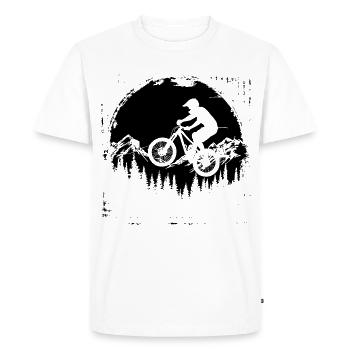 Croquis de VTT - T-shirt Premium bio Homme - blanc - Devant - Nico (187cm)