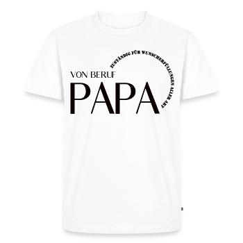 Dad by profession – responsible for wish fulfillment - Men's Premium Organic T-Shirt - white - Front - Nico (187cm)