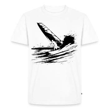 Planche à voile - T-shirt Premium bio Homme - blanc - Devant - Nico (187cm)