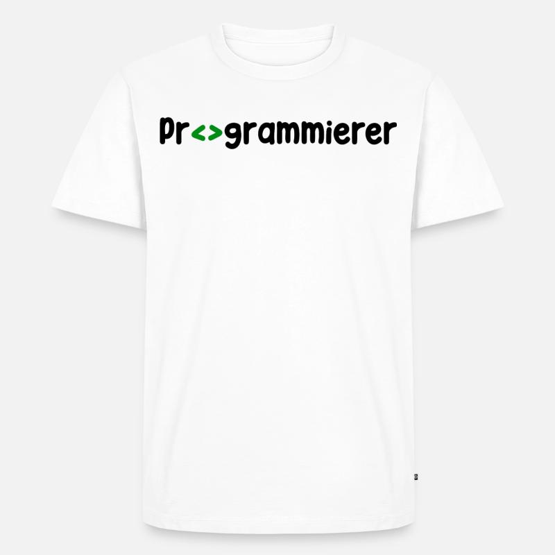 Programmierer Developer Webentwickler Skripting - Männer Premium Bio T-Shirt - Weiß