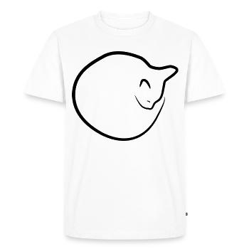 Dessin de chat - T-shirt Premium bio Homme - blanc - Devant - Nico (187cm)