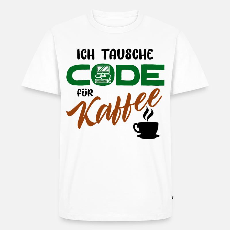 Programmierer Softwareentwickler Developer Code - Männer Premium Bio T-Shirt - Weiß