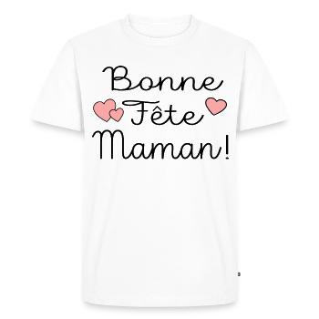 Bonne Fête Maman Mère - T-shirt Premium bio Homme - blanc - Devant - Nico (187cm)